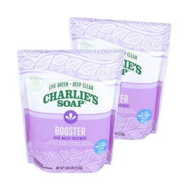 Charlie's Soap Booster & Hard Water Treatment (2.64 Lbs, 2 Pack) Natural Powdered Water Softener and Laundry Booster – Safe and Effective
