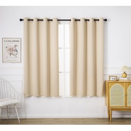 PI Cortinas opacas, cortina de ventana con anillo superior aislante térmico para oscurecimiento de habitación para sala de estardormitoriopuerta