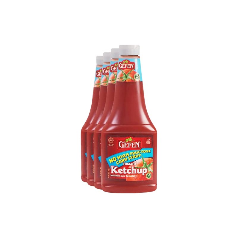Gefen Fat Free Tomato Ketchup 28oz (4 Pack), All Natural