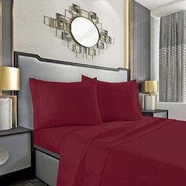 Mocassi Pillow Cases Standard Size Set of 2 - Pillow Covers - Pillow Protector - Hotel Luxury 1800 Thread Count Bedding Sheets & Cooling Pillowcases (Set of 2 Standard/Queen Size, Burgundy)