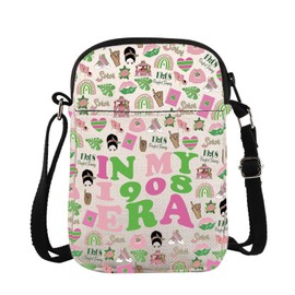 1908 Sorority Crossbody Bag Sorority Sisterhood Gift Black Greek Sorority Gift Pink Green Sorority Gift In My 1908 Era Bag (CA-1908EraCrossS)
