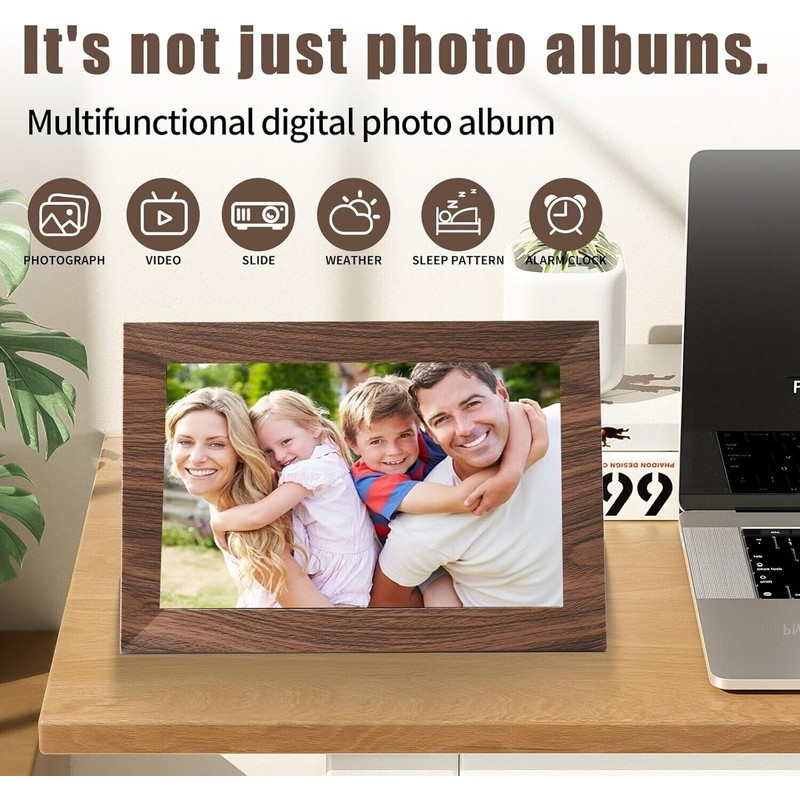 Flyzuni 10.1 Inch Digital Picture Frame with 32GB Storage, WiFi