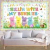 AIBIIN Easter Backdrop Spring Bunny Chillin Banner Happy Easter Party