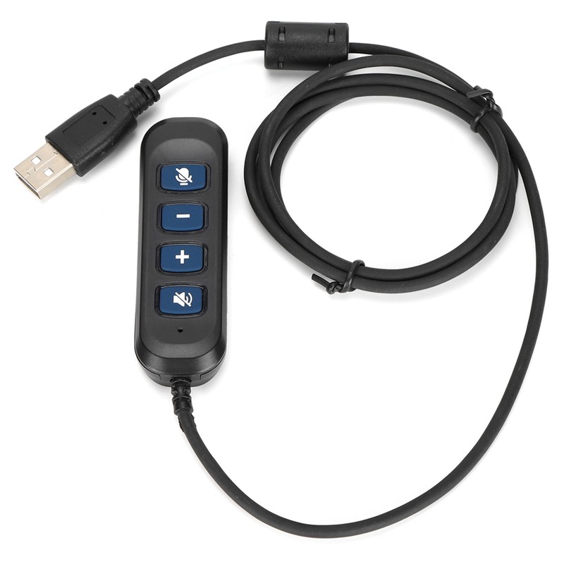 H901 USB Plug QD Cable Adaptor Adjustable Volume Call Center