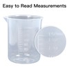 5 Pack Plastic Measuring Jugs, Transparent Lab Graduated Beakers, Heat