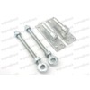 Wyre Direct 2 Heavy Duty Wrought Iron Gate Hinge Brackets, Driveway Gate Hinges - Gate Bracket Suitable for Garden Gates, Sheds & Garage Doors - 12mm Gate Pins, 12mm X 150mm Eye Bolts Galvanised