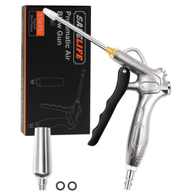 SAFELIFE Industrial Air Blow Gun with Extension, Pneumatic Air Compressor Accessory Tool Dust Cleaning and Blower Gun High Flow