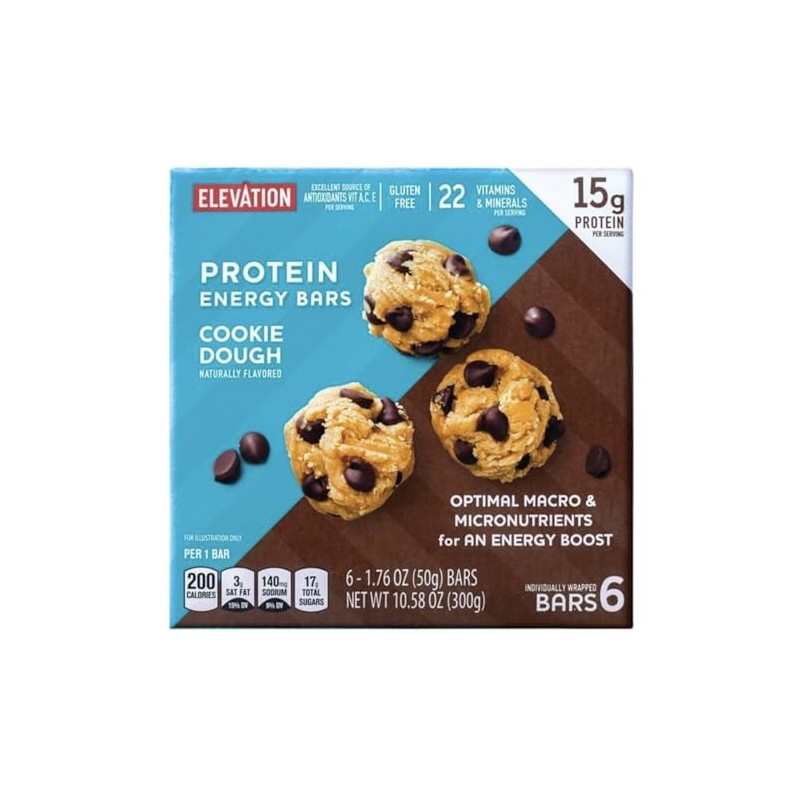 Elevation by Millville Cookie Dough bar 10.58oz(1.76oz x 6bars), pack
