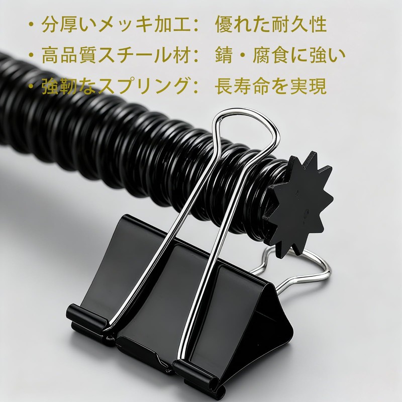 Double Clips Medium 15mm 120pcs Black Metal Paper Clips Document