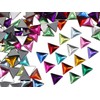 Allstarco 68mm Orange Hyacinth H125 Flat Back Triangle Acrylic Gems