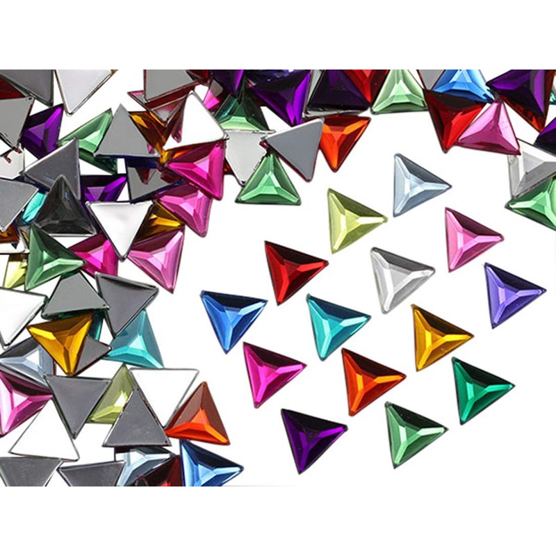Allstarco 68mm Orange Hyacinth H125 Flat Back Triangle Acrylic Gems