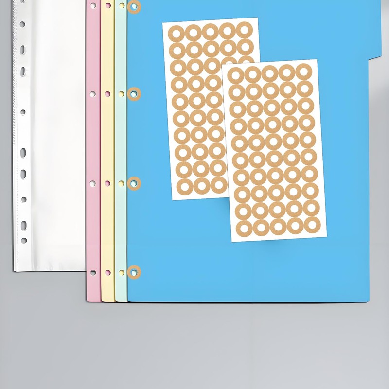 2500 Pcs Kraft Hole Reinforcement Stickers,Self-Adhesive 0.25" Diameter Hole Labels