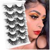 E EMZHOLE Mink Lashes Wispy False Eyelashes Cat Eye Lashes