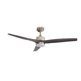 ENLIGHT 52" DC Ceiling Fan with Light, LED Light Kit, Energy Efficient, Quiet, Reverse Rotation (Walnut)