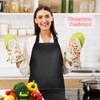 JaGely 24 Pack Adjustable Bib Apron with 2 Pockets Black