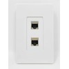 RiteAV CAT 6A 2 Port Shielded Cat6a Wall Plate 1