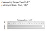 sourcing map 2pcs Cutting Ruler 15cm Metric Aluminum Alloy Straight