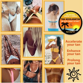 SpeedyTan Premium Tan Accelerator Gel + Oil - For Sunbed Use & Natural Tanning - Natural Tanning Accelerator With Carrot Tanning Oil - UK Based Brand