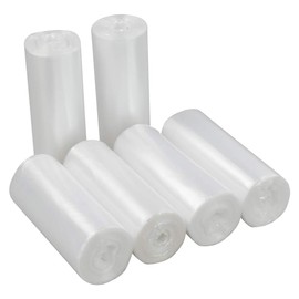 Ponpong 1.2 Gallon Clear Kitchen Trash Bags Garbage Bags Waste Bags, 150 Bags/6 Rolls