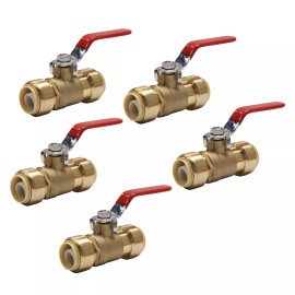 EFIELD  5 PCS 3/4" PUSH FIT BALL VALVE FULL PORT & CLIP TOOL