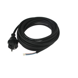 as-Schwabe 70552 Drill Cable H05RN-F 2x1.0 for Worksites IP Protection 44/5 m Black