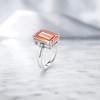 Gem Stone King 6.38 Cttw Peach Nano Morganite and White