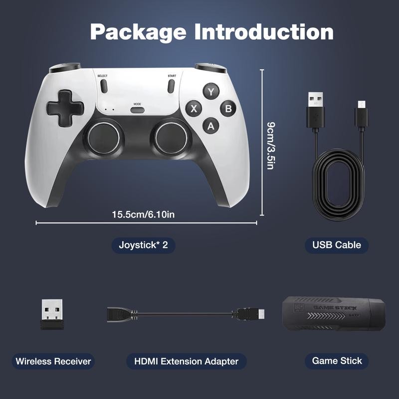 2025 New Wireless Retro Gaming Console with 50,000+ Games, 4K