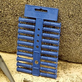 Linic Products UK Made Fixing Masonry Plastic Wall Plugs, 10mm (4 Strips of 20) BLUE. (S7659) Free UK Postage