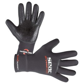 SEAC Unisex's Dryseal 300 Gloves, Black, X-Large/3.5 mm