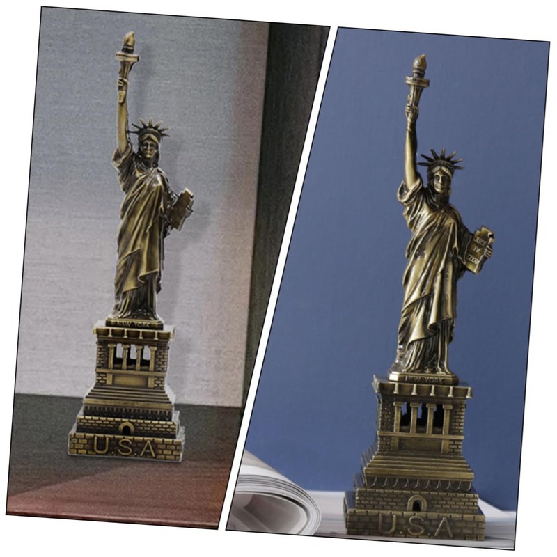 MAGICLULU Statue of Liberty Metal Figurine Decorative Artware for Home