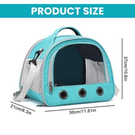 Cat Transport Bag, Transport Bag for Cats, Dogs, Cat Transport Bag with Shoulder Strap, Transport Box for Cats, Dogs, Transport Box Rabbit Cat, Carry Bag for Pets 30 x 27 x 21 cm