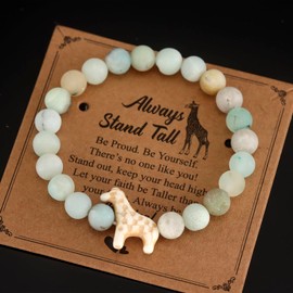 AHAETH Giraffe Gifts Bracelet for Women Adults Men Girrafe Lovers Jewelry Giraffe Bracelet