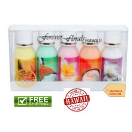 FOREVER FLORALS HAWAII 5-PACK SCENTED MINI BODY LOTION ASSORTED SET NEW