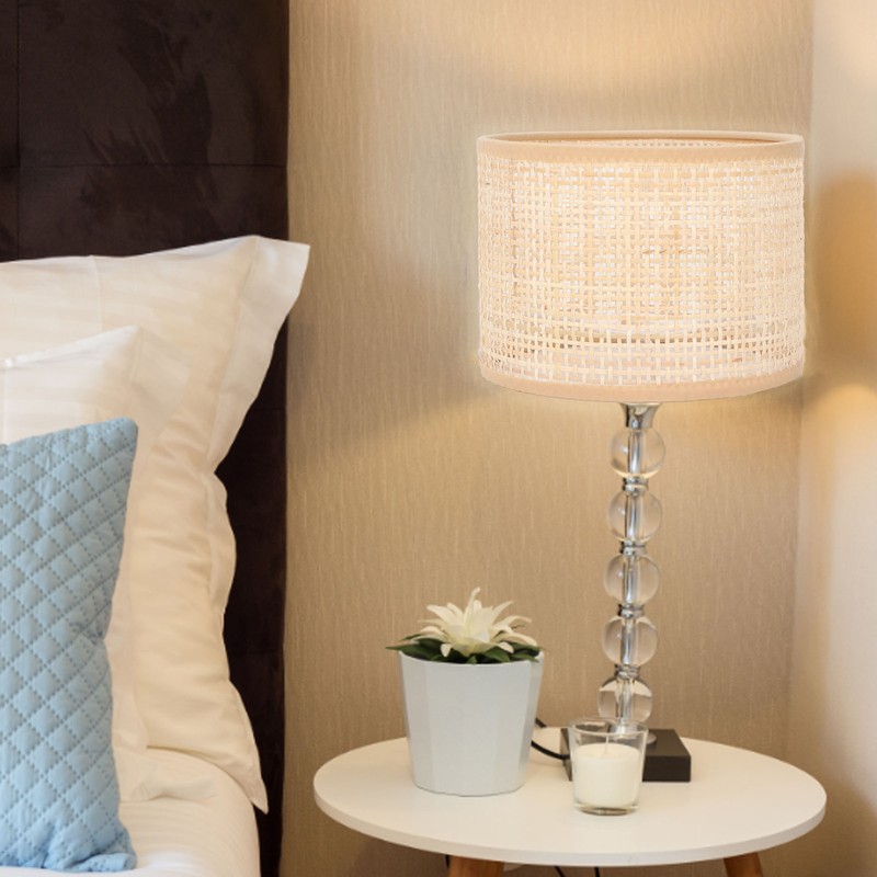 Rattan Lamp Shade Replacement Woven Basket Chandelier Vintage Hanging Table