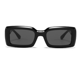 Long Keeper Retro 90s Rectangle Sunglasses for Women Vintage Nude Trendy Square Sunglasses Y2K Fashion Chunky Glasses UV400 Shades