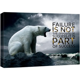 SIGNWIN Framed Canvas Wall Art Inspiring and Motivational Success Quote Graffiti & Street Art Famous People Pop Art Modern Urban Multicolor for Living Room, Bedroom, Office - 32x48 inches