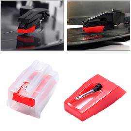 Record Needles Replacement Needles Turntable Stylus Replacement Turntable Player Gramophone Record Player Needles 4pcs LP (Red)