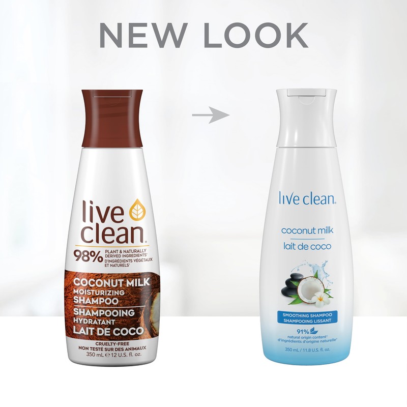 Live Clean Shampoo, Moisturizing Coconut Milk, 12 Oz