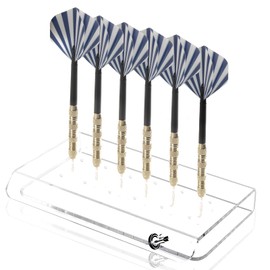 BEIMEIII 1 x Dart Holder, Dart Stand, Acrylic, Clear, 18 Darts, Steel or Soft, Display Stand