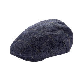 Heritage Traditions Womens Men Classic Tweed Flat Cap Hat (Blue)(Size: One Size)