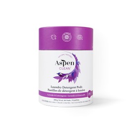 Lavender Laundry Pods by AspenClean, New and Improved Packaging, Zero Plastic, EWG Verified™, Vegan, Non-Bio, Hypoallergenic Natural Laundry Detergent - 36 Count