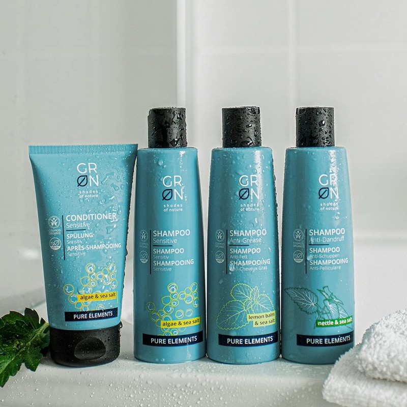 GRN shades of nature anti-dandruff sea salt organic nettle, green