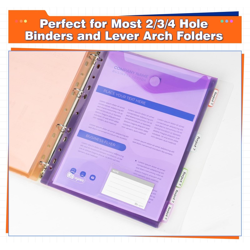 Agoer Document Folder A4 with Index, 16 [Opening Top] Document