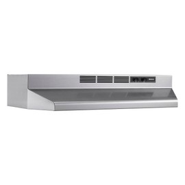 Broan-NuTone 4124SF 24-Inch Fingerprint Resistant Ductless Under-Cabinet Range Hood, 24", Stainless Finish with PrintGuard