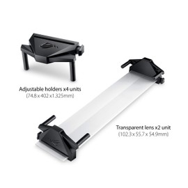 ASUS ABF01 ROG Bezel-Free Kit Universal Multi-Monitor Setup with Optical Micro-Structures Easy Assembly, Clear, (Set of 2)