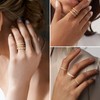 Dochais Pack of 3 Women's Gold Ring, Stackable Rings, Waterproof,