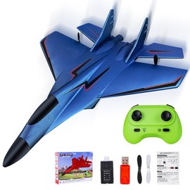 TGKYK RC Aeroplane 2CH Remote Controlled, 2.4 GHz Remote Controlled Aeroplane with LED Light, Aeroplane Remote Controlled with Remote Control, Aeroplane Toy Styrofoam Airplane, RC Aircraft with USB