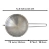 HiSteng 7-Inch Stainless Steel Strainer Colander with Handle, 1.5 Qt,