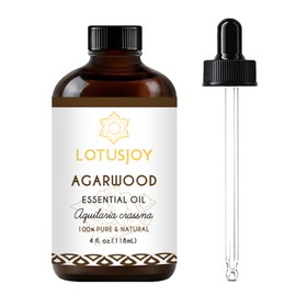 LOTUSJOY Agarwood Essential Oil, Pure Natural Organic Oud Essential Oil for Diffuser Meditation Perfum DIY - 4 Oz