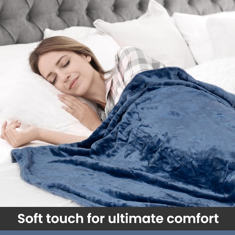 Albert Austin Flannel Fleece Throw for Couch Sofa Chairs Breathable